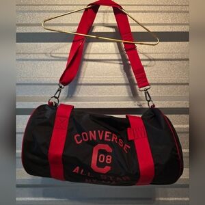 Converse All Star Black and Red Duffel Bag